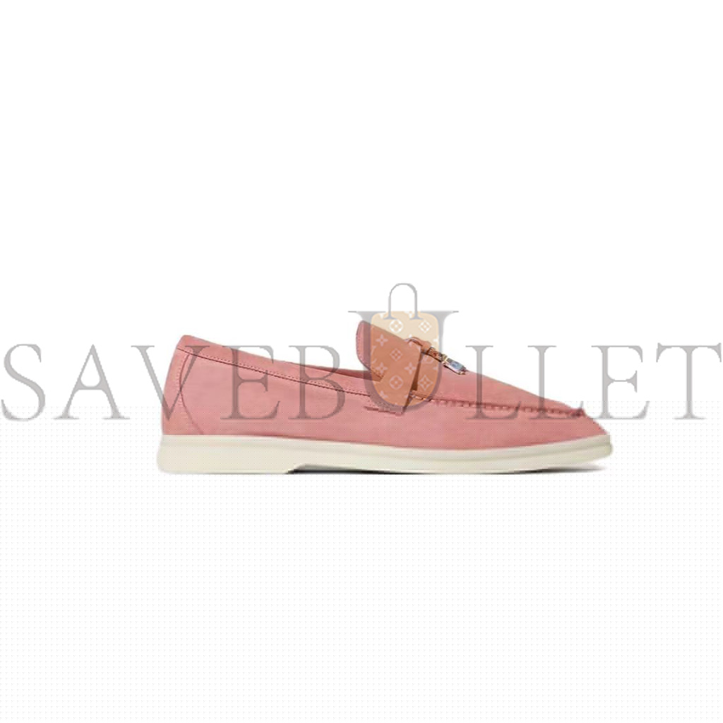L**o p*ana summer charms walk suede loafers in pink fan1518